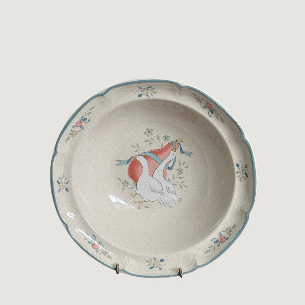 International Tableworks Japan Marmalade Geese Ceramic Serving Vegetable Bowl 9"